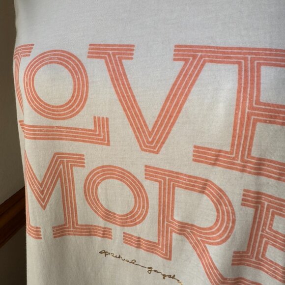 Spiritual Gangster Womens Muscle Tank, LOVE MORE, White, XL, EUC - Picture 2 of 10